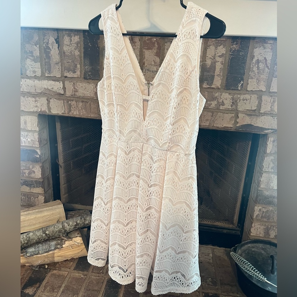 She + Sky •  SugarCane Pink Lace Dress•
